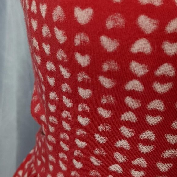 URBAN OUTFITTERS BY CORPUS Side Cut Out Knit Heart Print Sundress Red Size Small - Picture 5 of 13